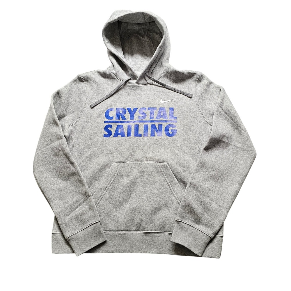 Crystal Sailing Nike Hoodie Mens M Gray NCAA Sailing Pullover Graphic Sweatshirt